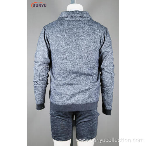 Men's fleece coat without hood